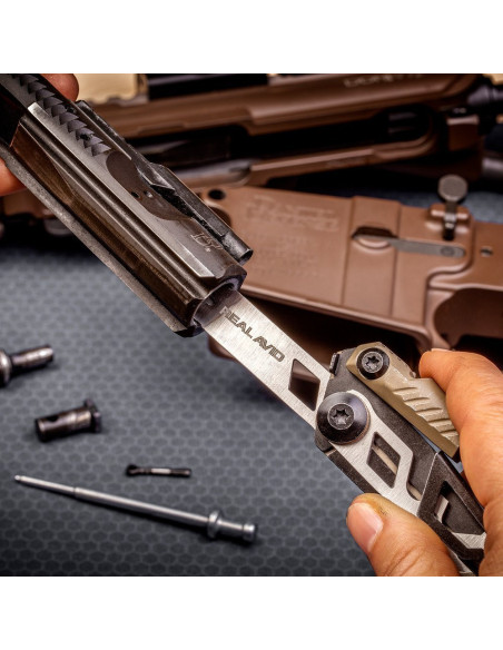 Kompaktiškas AR-15 ginklų priežiūros įrankis Real Avid gramdiklis