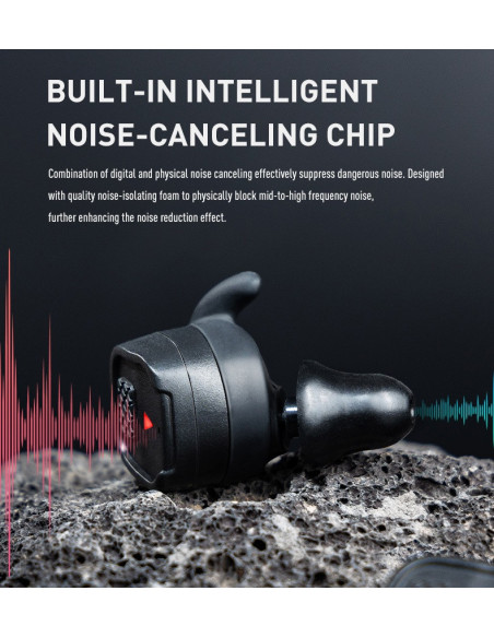 Earmor M20T Pro active hearing protectors Bluetooth 5.4 black M20TPRO-BK