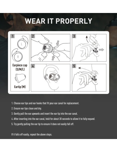 Earmor M20T Pro shooting hearing protectors with Bluetooth