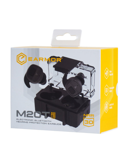 Earmor M20T Pro aktyvios klausos apsauginės šaudymo ausinės ausų kištukai M20TPRO-BK