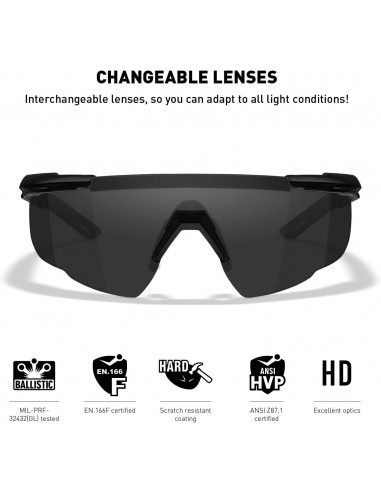 Wiley X Saber Advanced 308 glasses (3 shields)