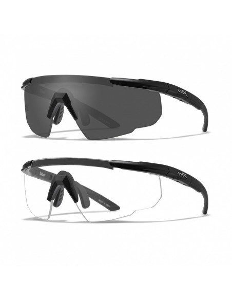 Wiley X Saber Advanced 317 Safety Glasses Clear / Grey Wiley X Saber Advanced 317 Safety Glasses Clear / Grey