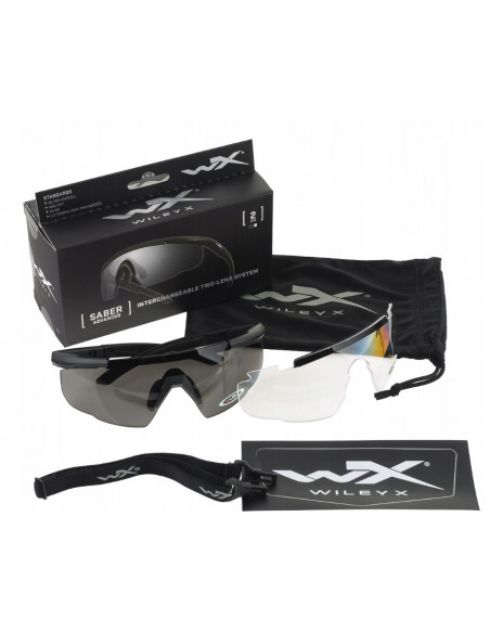 Wiley X Saber Advanced 317 Safety Glasses Clear / Grey Wiley X Saber Advanced 317 Safety Glasses Clear / Grey