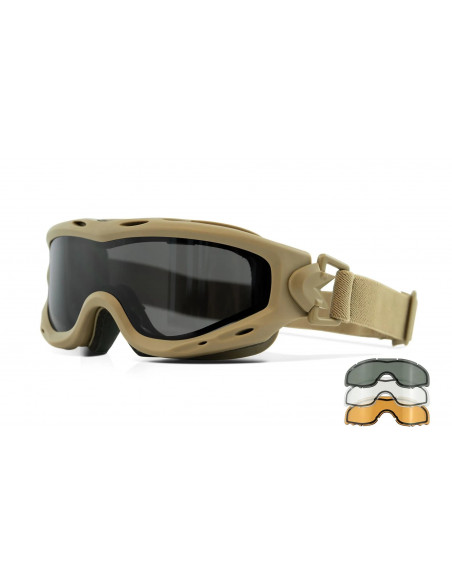 Wiley X Spear Dual Lens Tan Grey/Clear/Light Rust SP293DLT