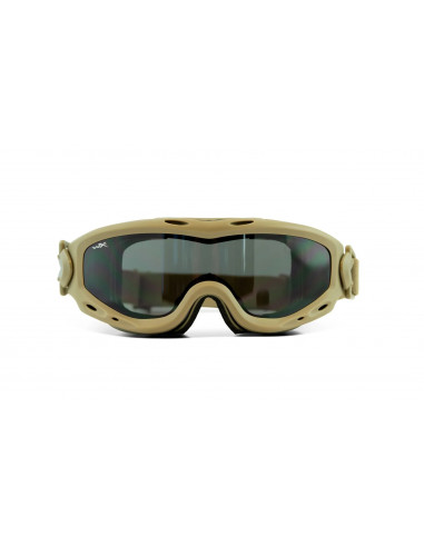 Wiley X Spear Dual Lens Tan Goggle - Grey/Clear/Light Rust Shields