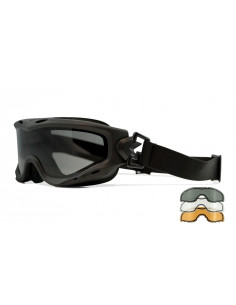 Wiley X Spear Dual Lens Black Grey/Clear/Light Rust SP293DLB goggles